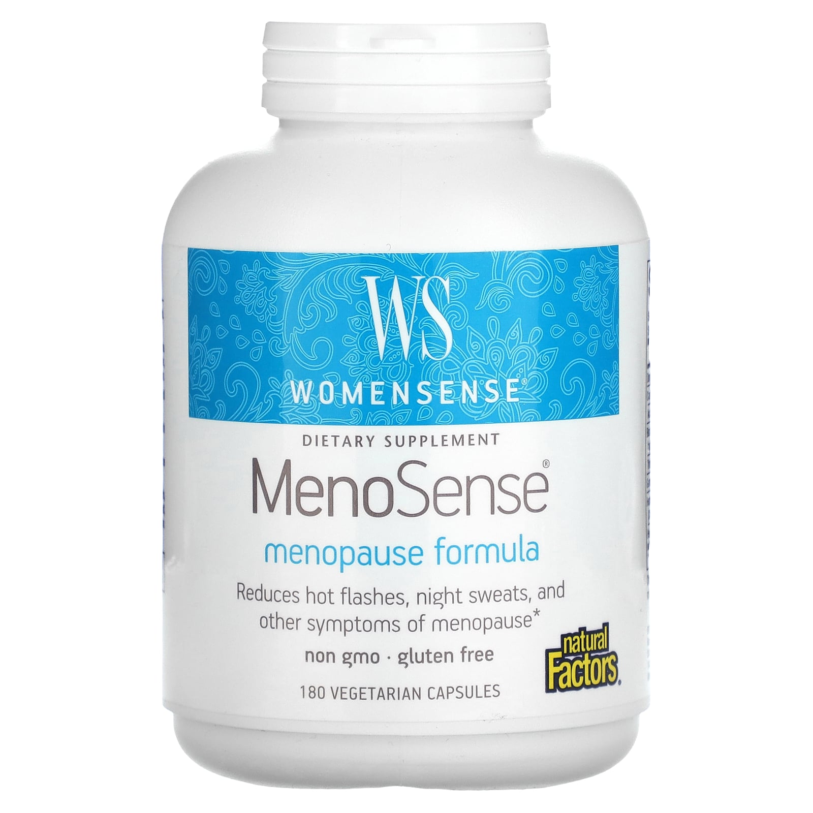 Підтримка при менопаузі, Natural Factors WomenSense MenoSense Menopause Formula, 180 вегетаріанських капсул