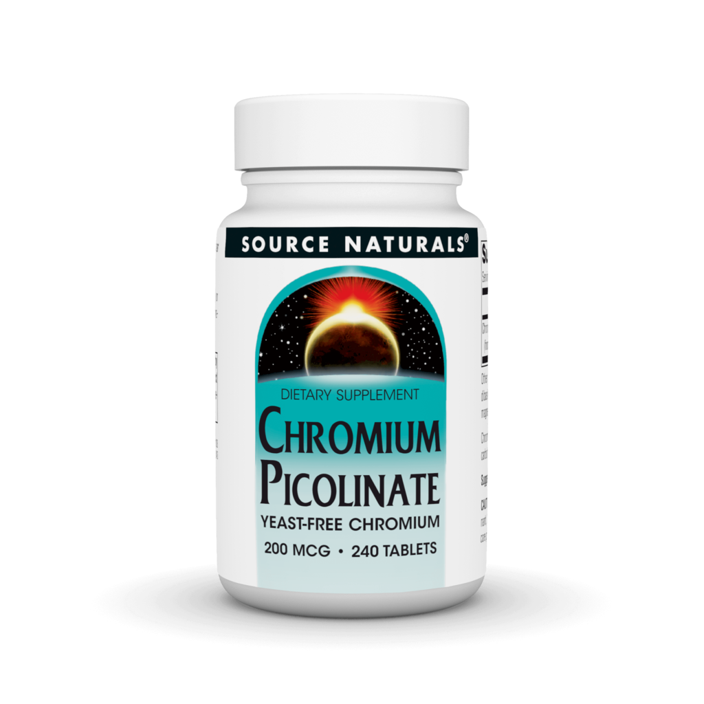 Хром піколінат, Source Naturals Chromium Picolinate, 200 мкг, 240 таблеток