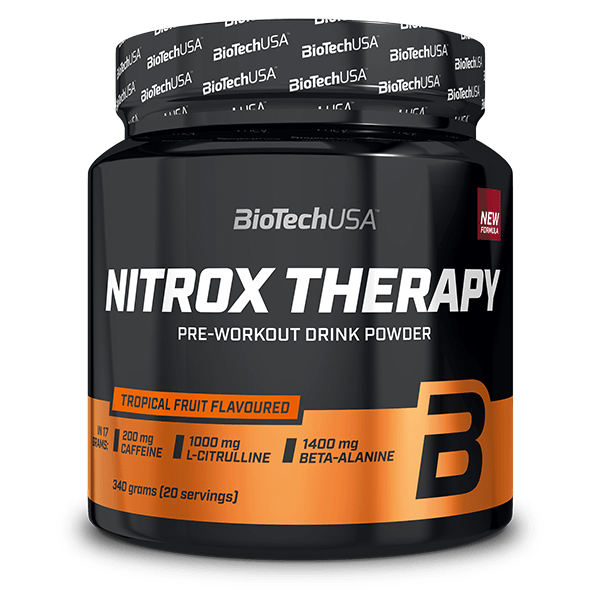 Передтренувальний комплекс, BioTech Nitrox Therapy, 340 г (Тропічні фрукти)