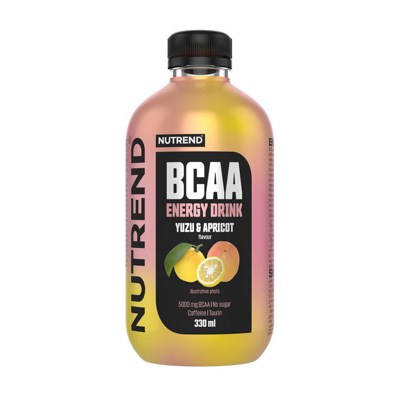 BCAA енергетичний напій, Nutrend BCAA Energy Drink, 330 мл (Юзу та абрикос)