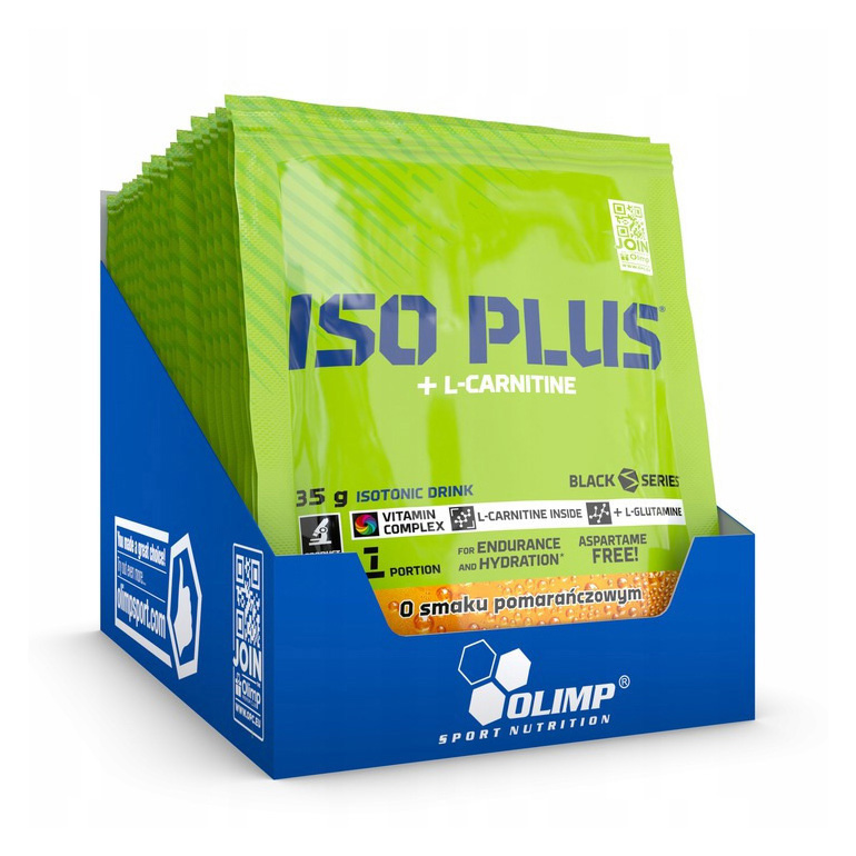 Ізотонік з L-карнітином, Olimp Nutrition Iso Plus + L-Carnitine, 35 г (Тропічний синій)