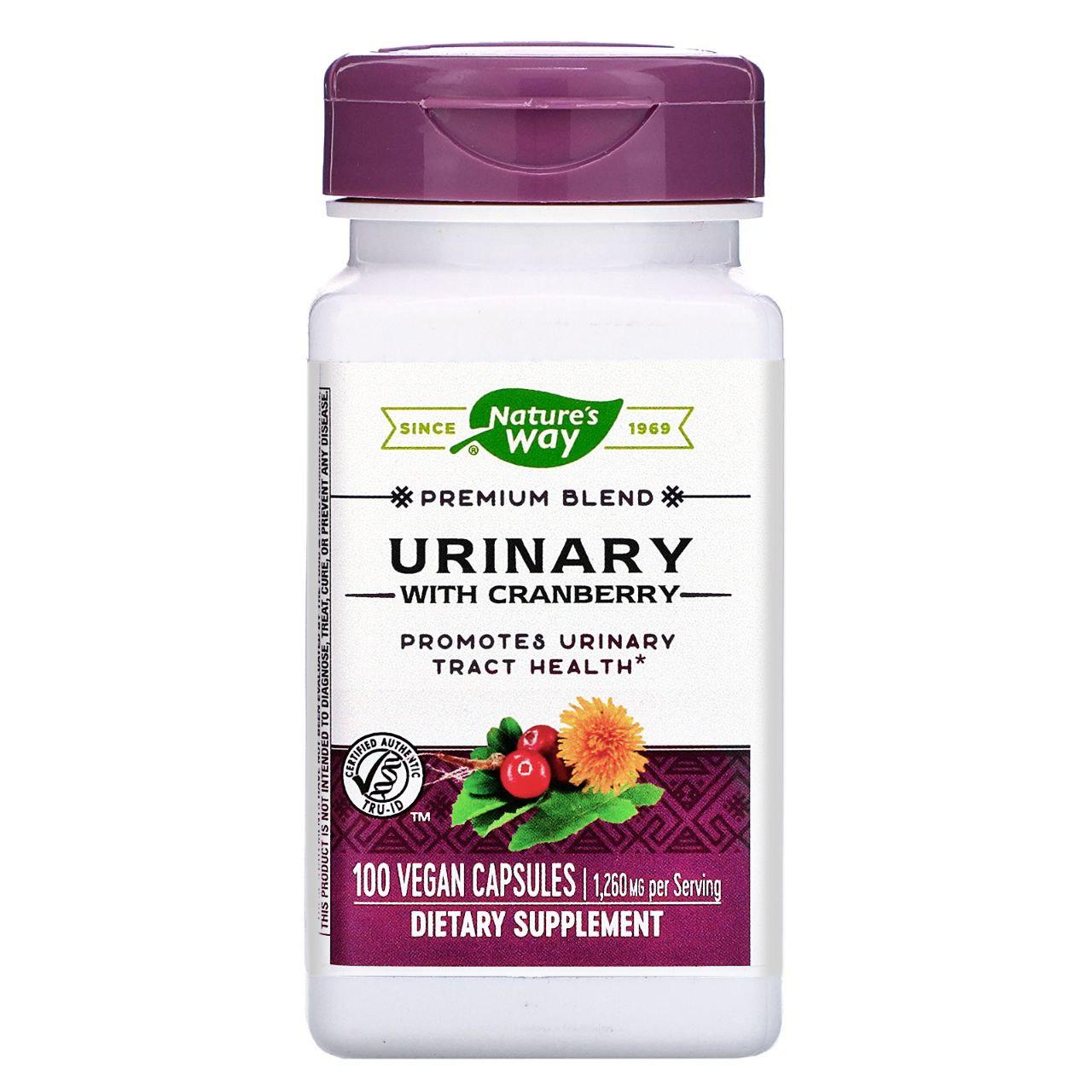Журавлина для сечових шляхів, Urinary with Cranberry, Nature's Way, 100 веганських капсул