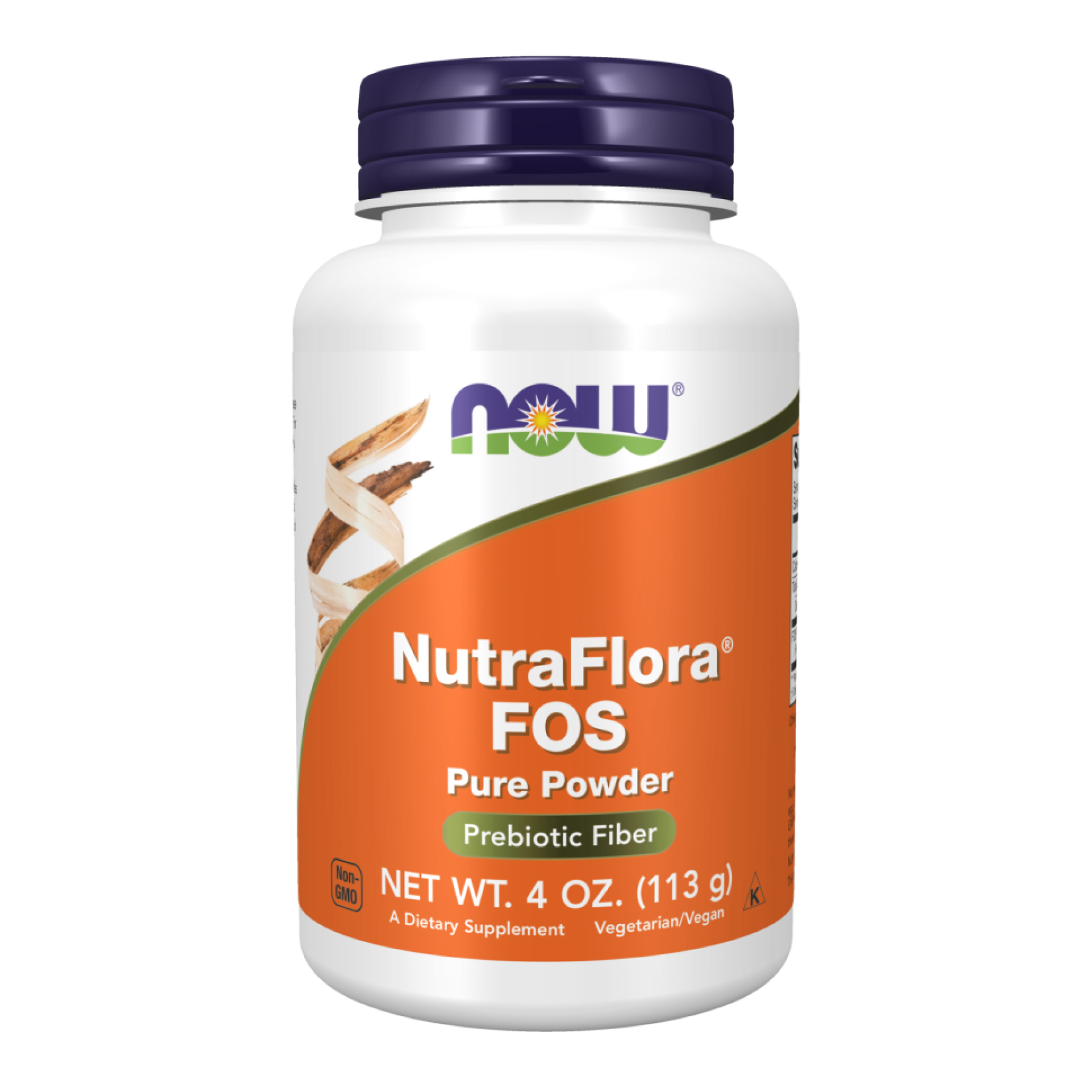 Фруктоолігосахариди, Now Foods NutraFlora FOS Pure Powder, 113 г