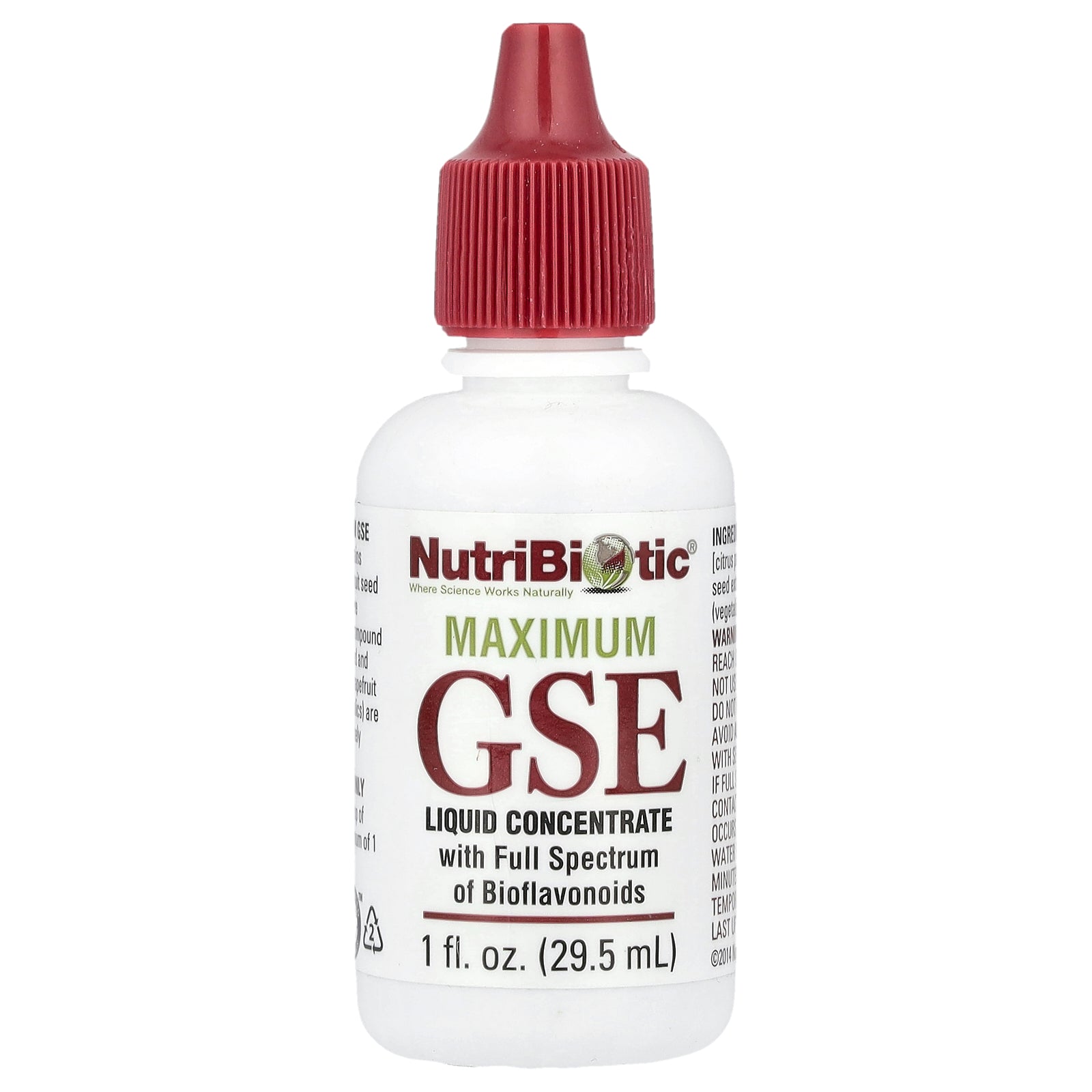 Екстракт насіння грейпфрута, NutriBiotic Maximum GSE, Liquid Concentrate, 29,5 мл