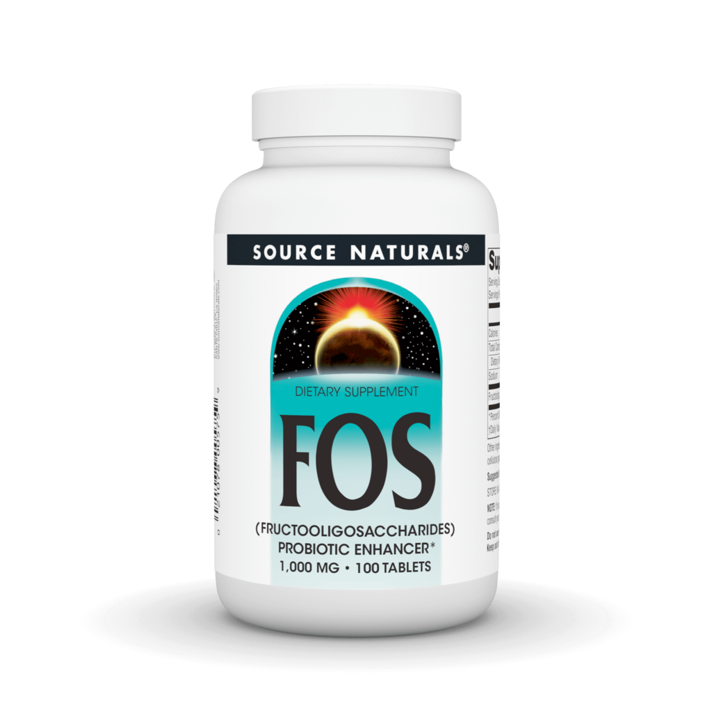 Фруктоолігосахариди (FOS), Source Naturals FOS, 1000 мг, 100 таблеток