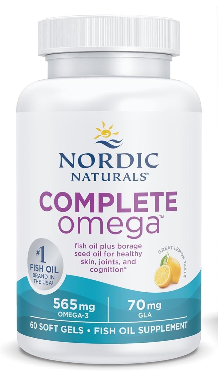 Омега 3 6 9 (лимон), Complete Omega, Nordic Naturals, 1000 мг, 60 капсул