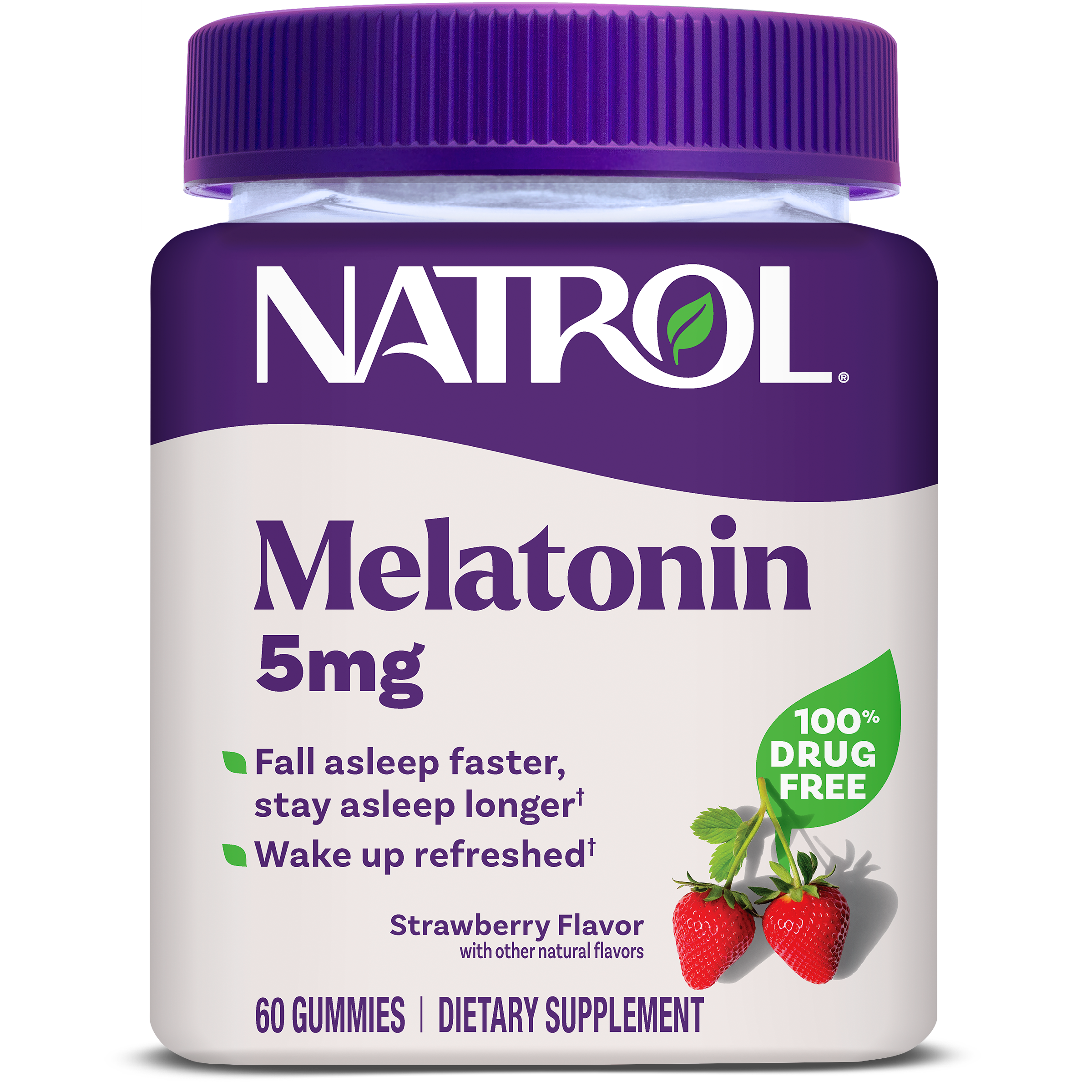 Мелатонін для сну, Natrol Melatonin, 5 мг, 90 жувальних таблеток (Полуниця)