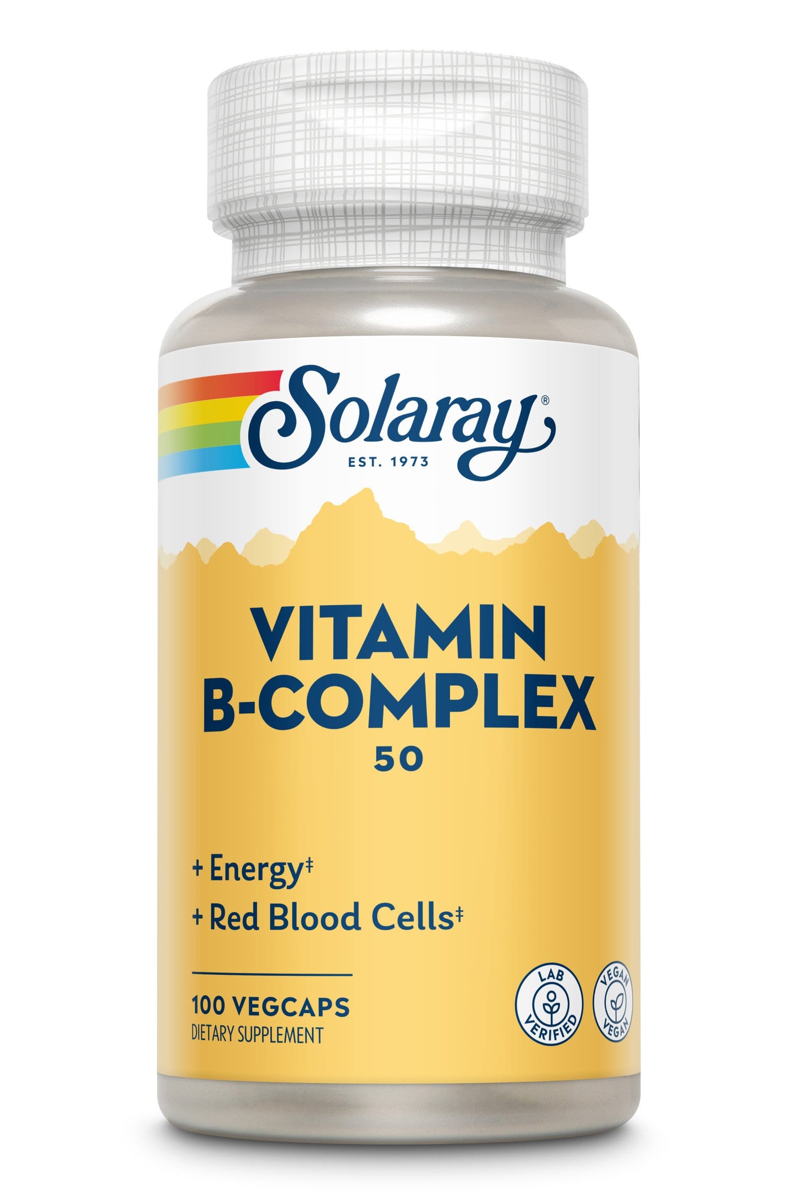 Вітамінний комплекс групи B, Solaray B-Complex 50, 50 мг, 100 вегетаріанських капсул