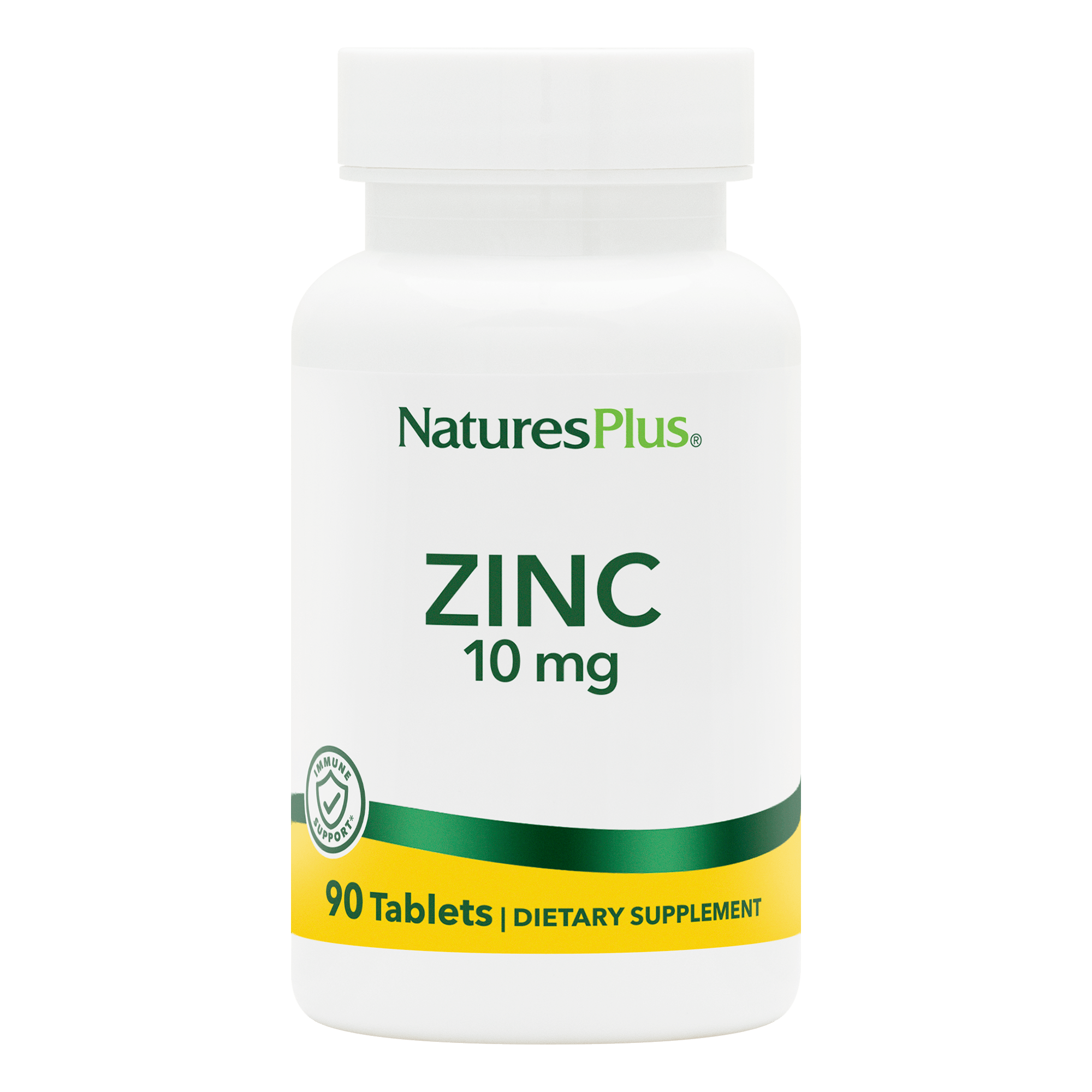 Цинк, Natures Plus Zinc, 10 мг, 90 таблеток