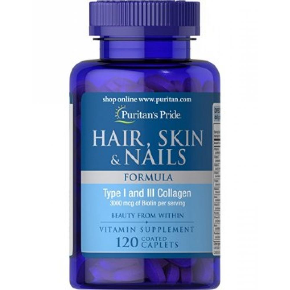 Формула для волосся, шкіри, нігтів, Hair Skin Nails Formula, Puritan's Pride, 60 каплет