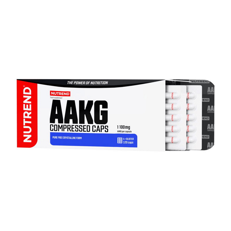 Аргінін альфа-кетоглутарат, Nutrend AAKG Compressed Caps, 120 капсул