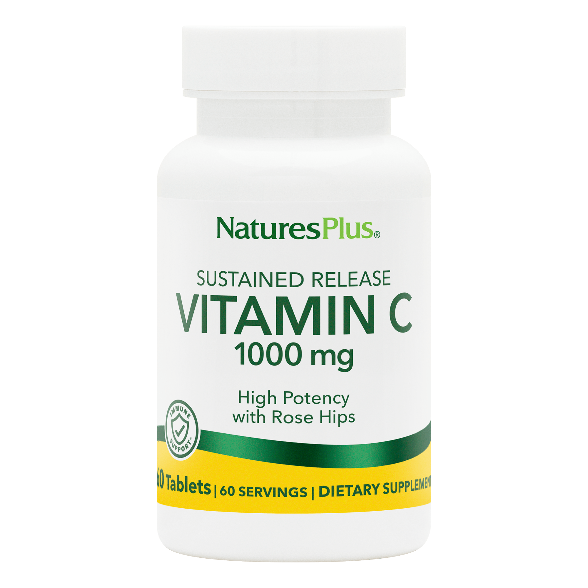 Вітамін C для імунітету, Natures Plus Vitamin C, 1000 мг, 60 таблеток