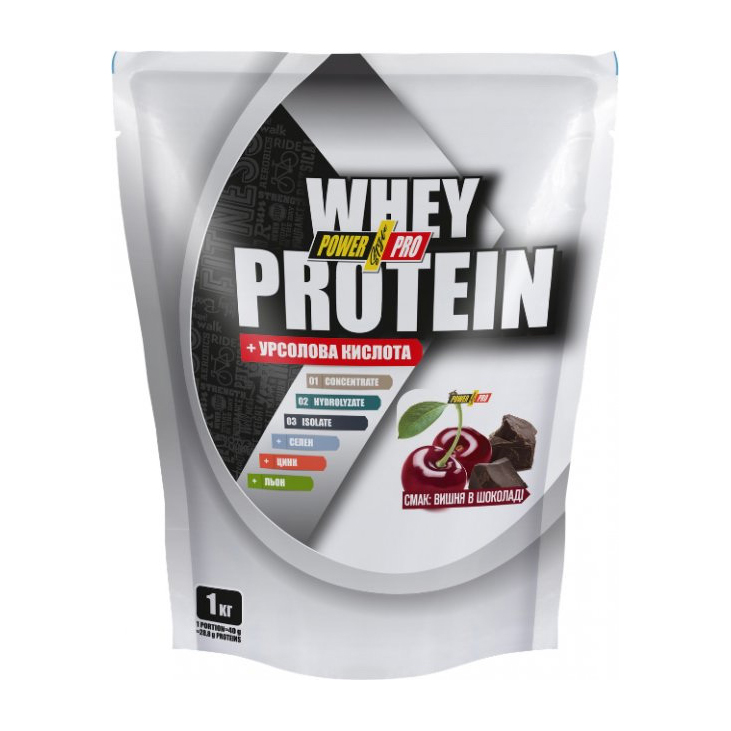 Power Pro Whey Protein +урсоловая кислота (1 kg, шоколад)