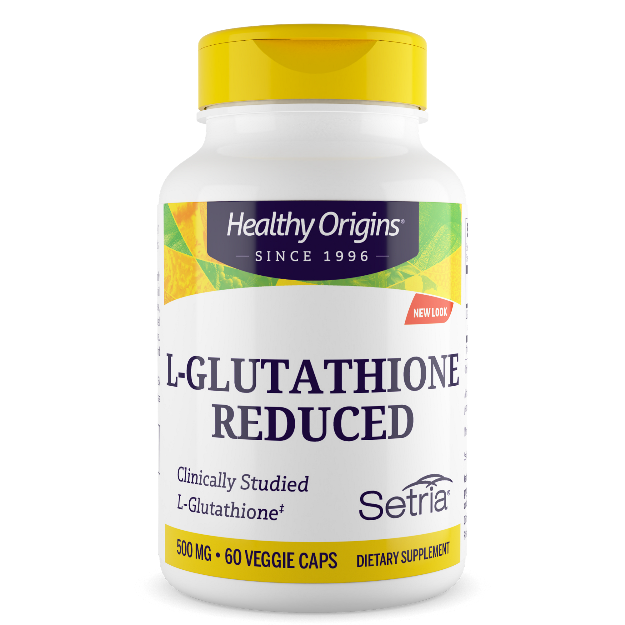 Глутатіон, Healthy Origins L-Glutathione Reduced Setria, 500 мг, 60 вегетаріанських капсул