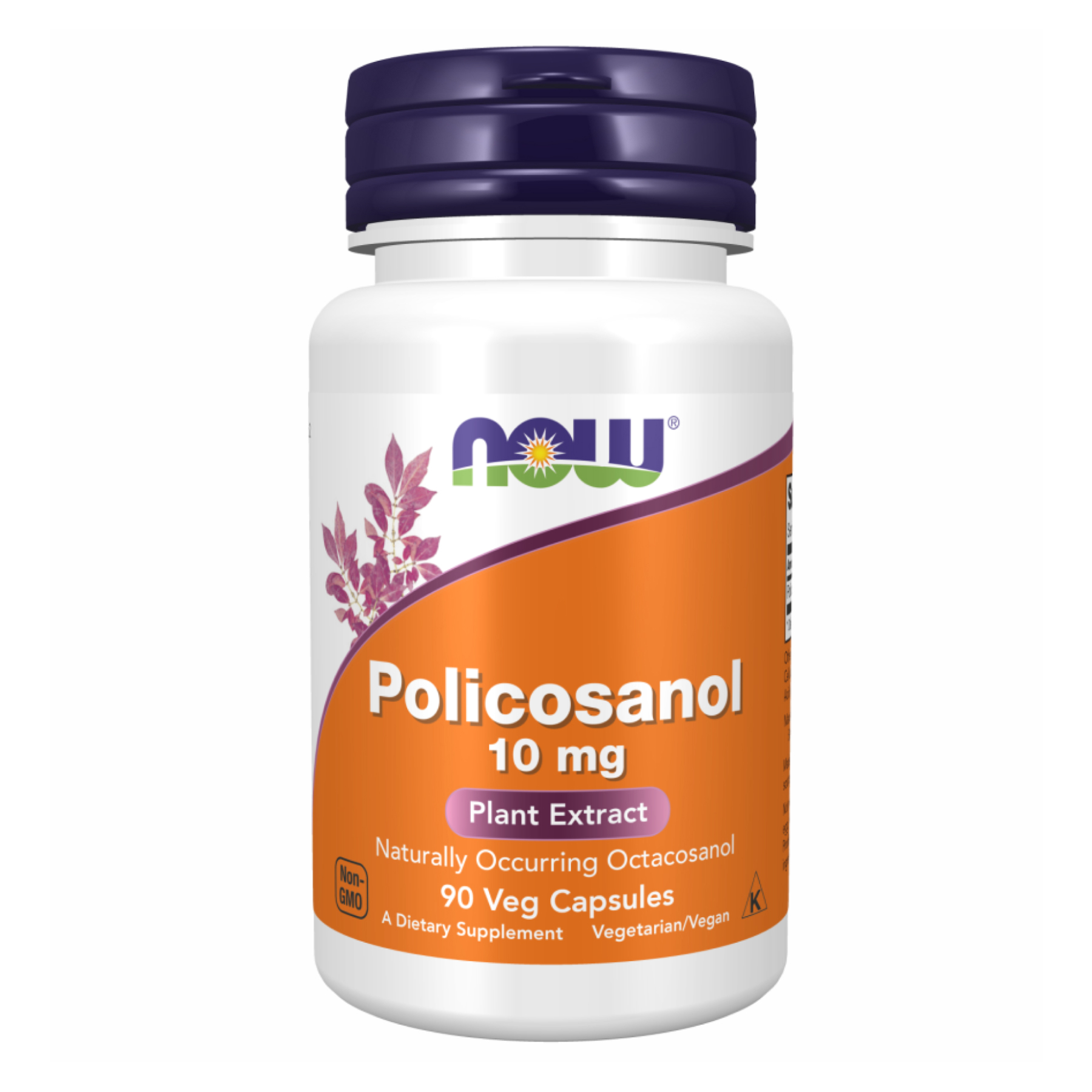 Полікозанол, Now Foods Policosanol, 10 мг, 90 вегетаріанських капсул
