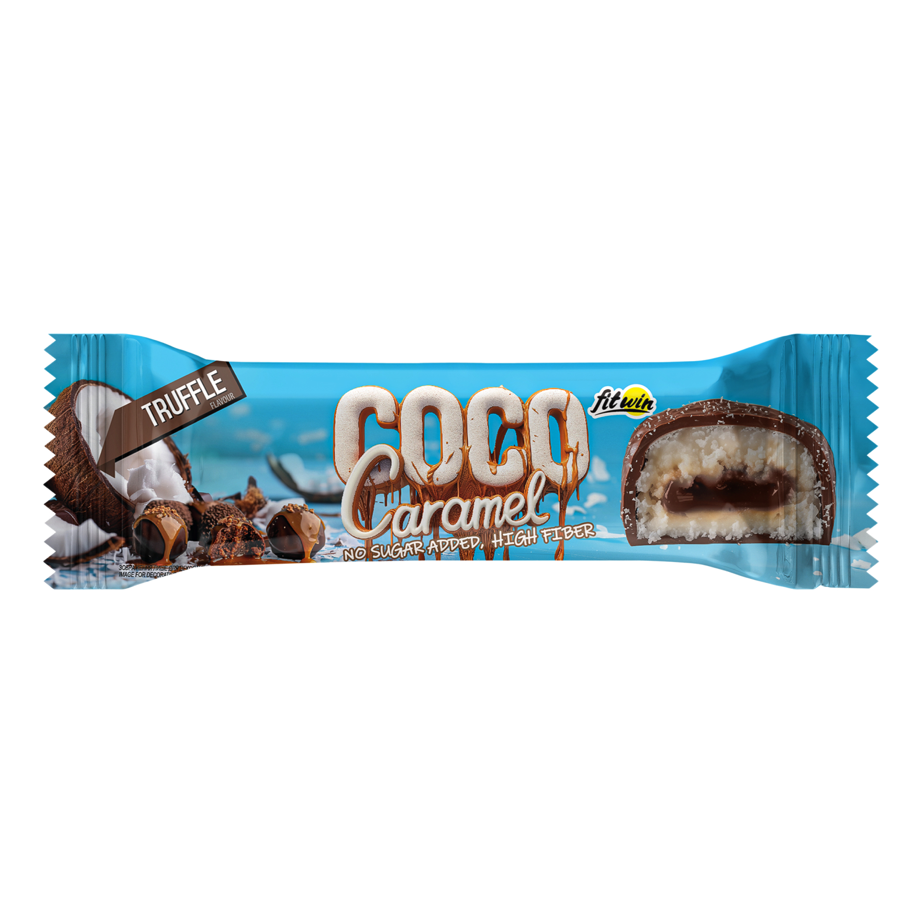 Енергетичний батончик, FitWin Coco Caramel 20 шт. по 40 г. (Трюфель)