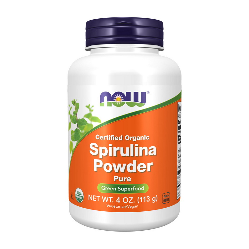 Спіруліна, Now Foods Spirulina Powder certified organic, 113 г