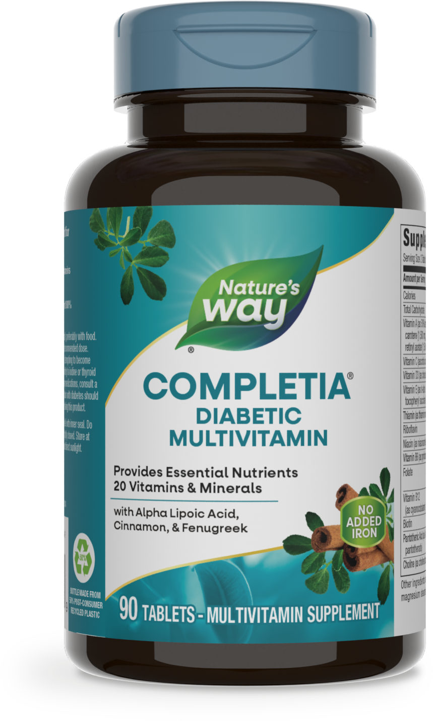 Мультивітаміни для діабетиків, Nature's Way Completia Diabetic Multi-Vitamin, 90 таблеток
