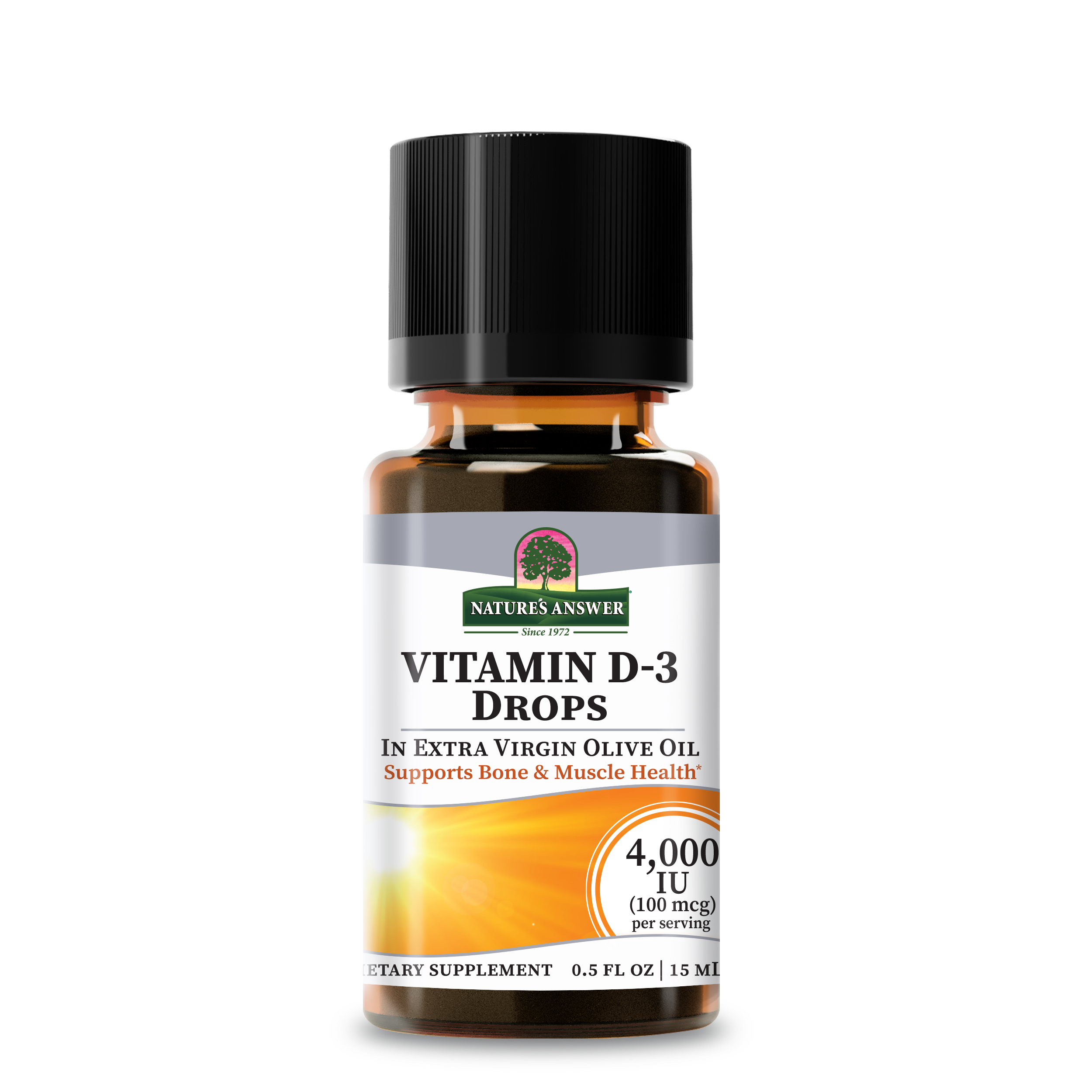 Вітамін D3 у краплях, Nature's Answer Vitamin D-3 Drops, 4000 МО, 15 мл