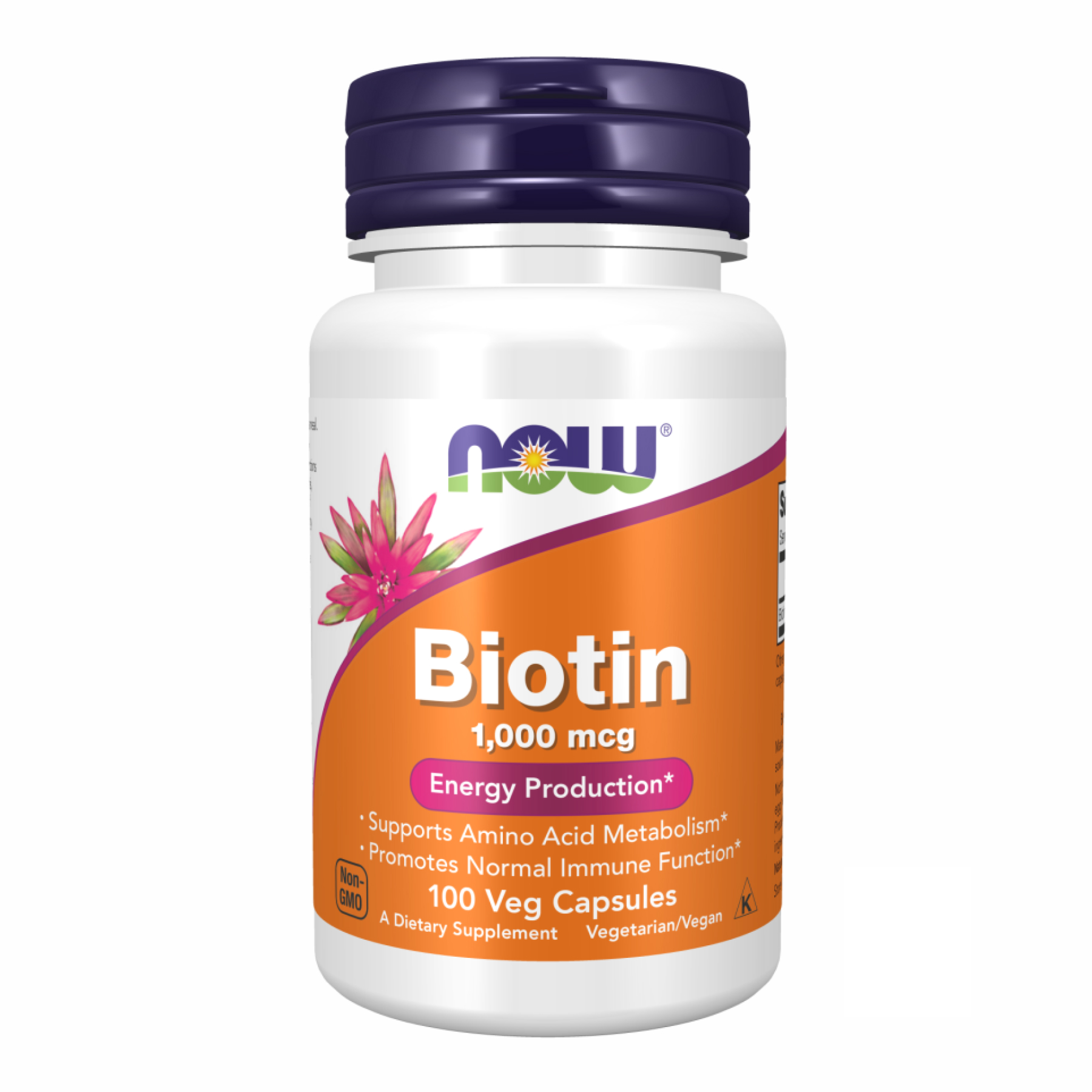 Біотин, Now Foods Biotin, 1000 мкг, 100 вегетаріанських капсул