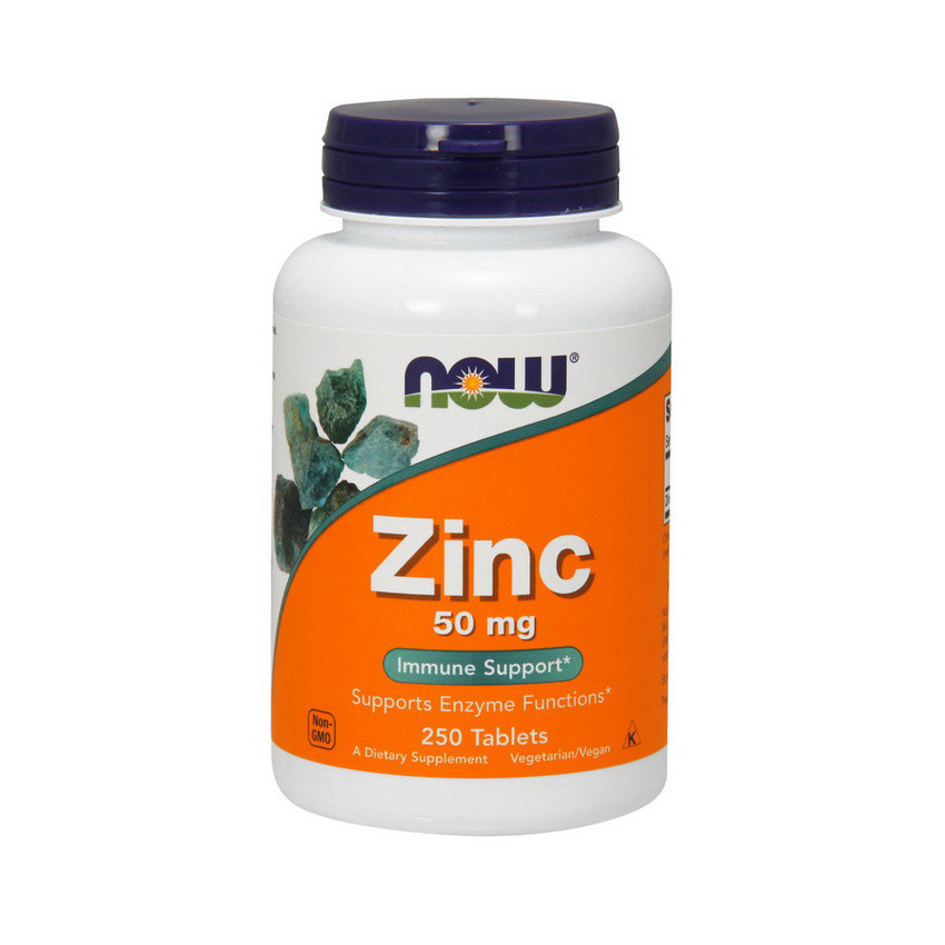 Цинк, Now Foods Zinc 50 mg, 250 таблеток