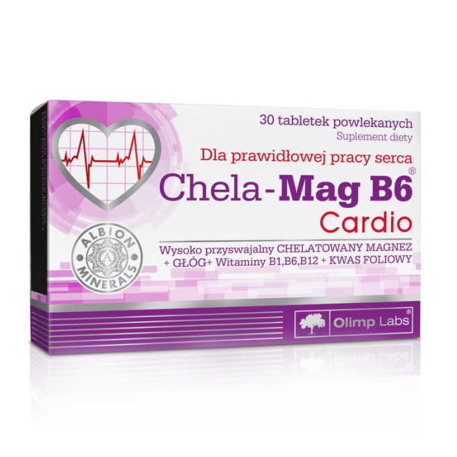 Магній з вітаміном B6, Olimp Nutrition Chela-Mag B6 Cardio, 30 таблеток