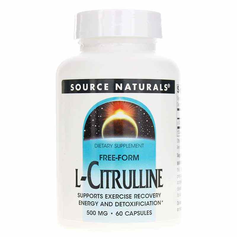 L-цитрулін, Source Naturals L-Citrulline, 500 мг, 60 капсул