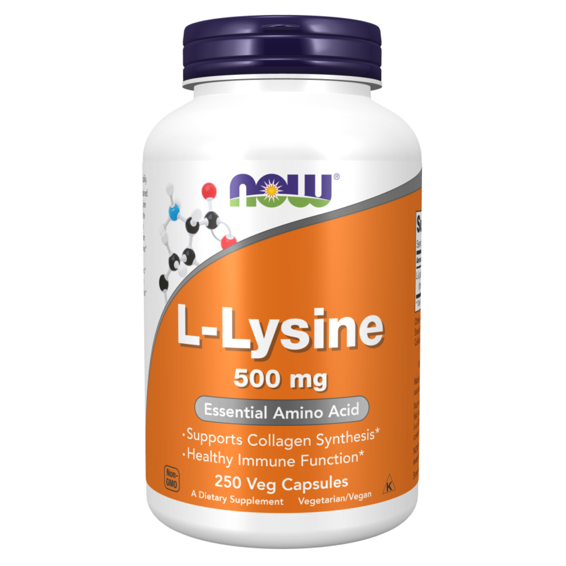 L-Лізин, Now Foods L-Lysine, 500 мг, 250 вегетаріанських капсул