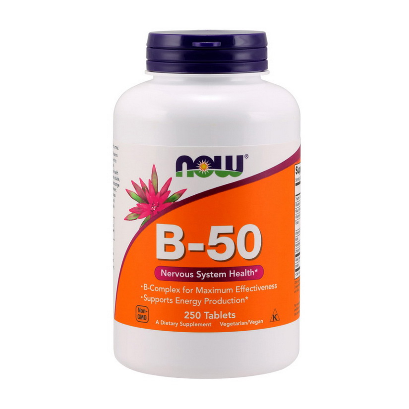 Вітамінний комплекс групи B, Now Foods B-50, 250 таблеток