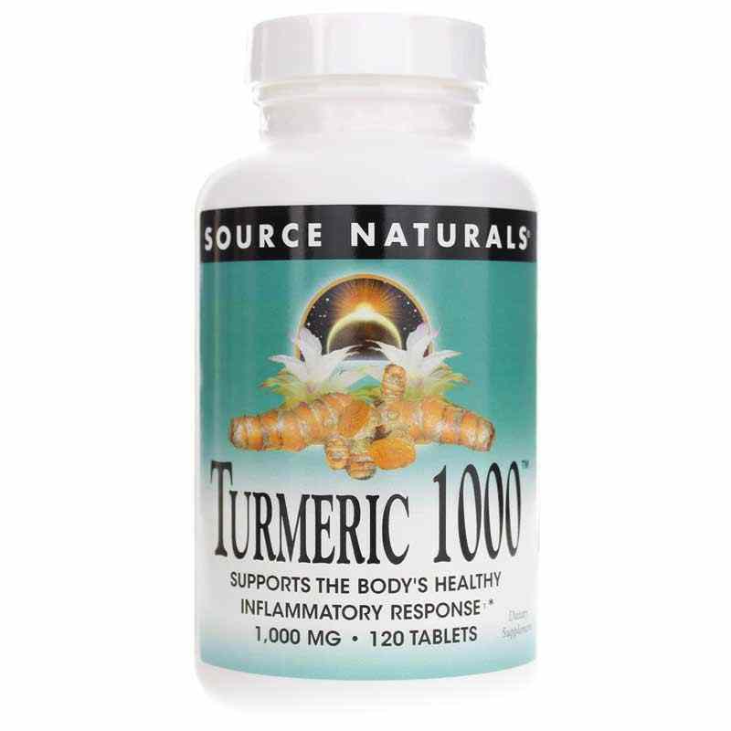 Куркума, Source Naturals Turmeric 1000, 1000 мг, 120 таблеток