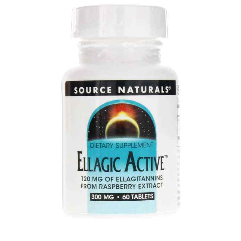 Елагова кислота з екстракту листя малини, Source Naturals Ellagic Active, 300 мг, 60 таблеток
