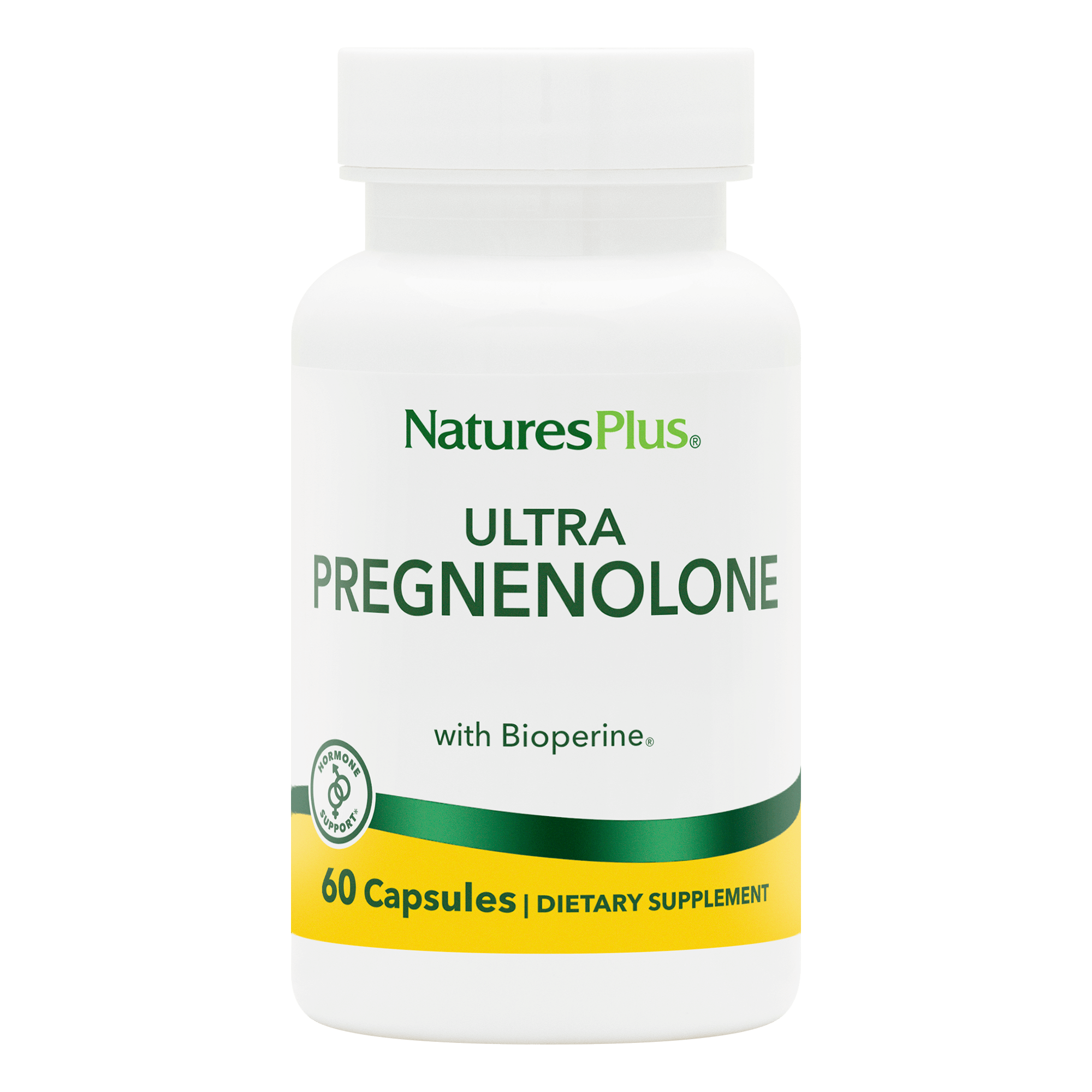 Прегненолон, Natures Plus Ultra Pregnenolone with Bioperine, 50 мг, 60 капсул