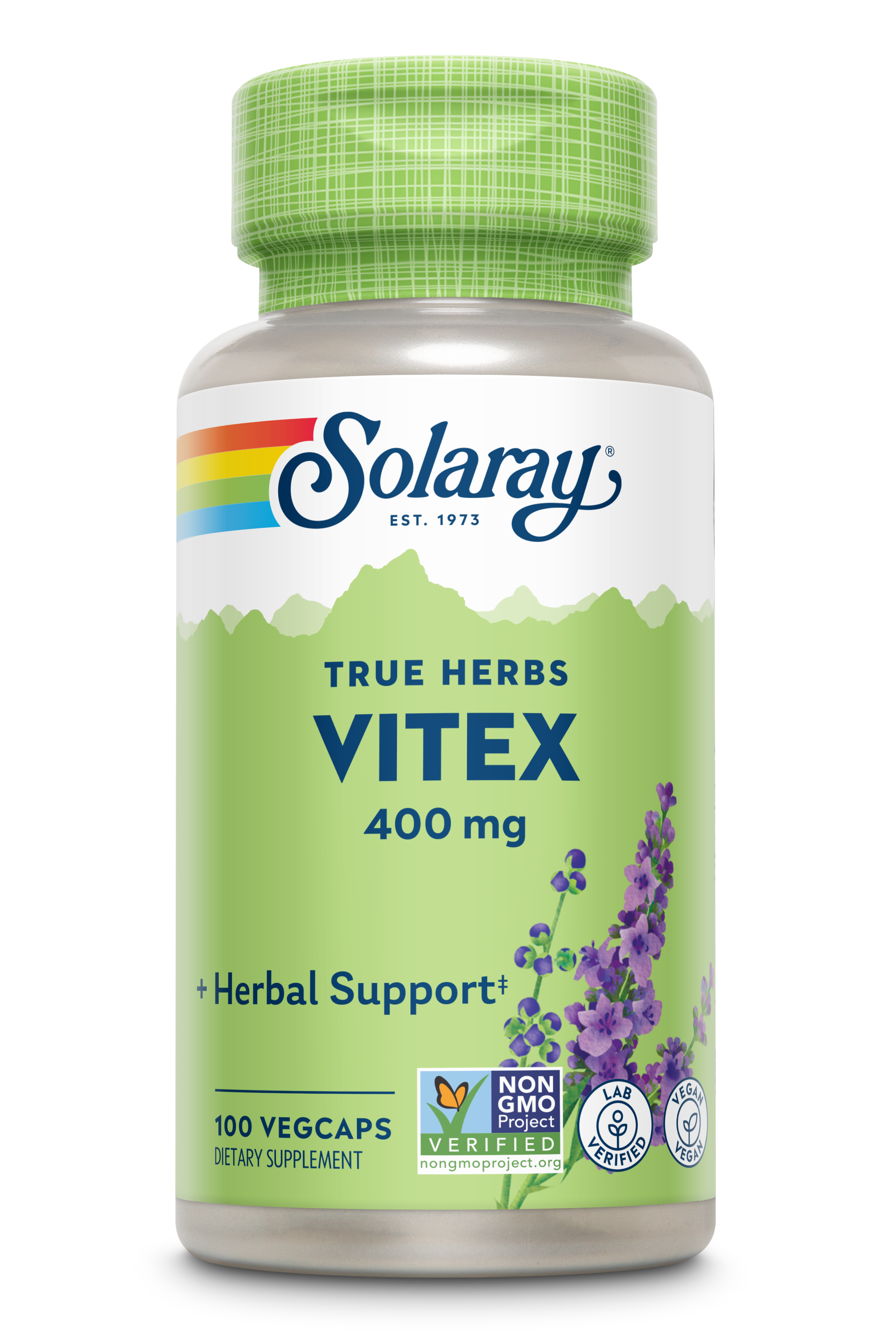 Екстракт плодів вітексу, Solaray Vitex Berry Extract, 400 мг, 100 вегетаріанських капсул