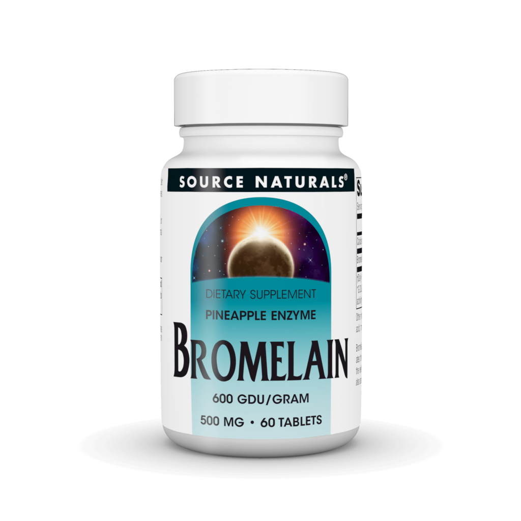 Бромелайн, Source Naturals Bromelain 600 GDU, 500 мг, 60 таблеток