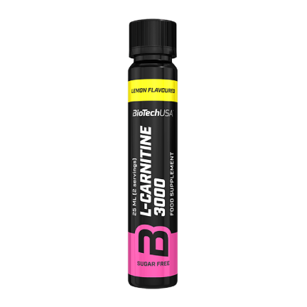 L-карнітин для жироспалювання, BioTech L-Carnitine Ampule 3000 20 шт. по 25 мл. (Лимон)