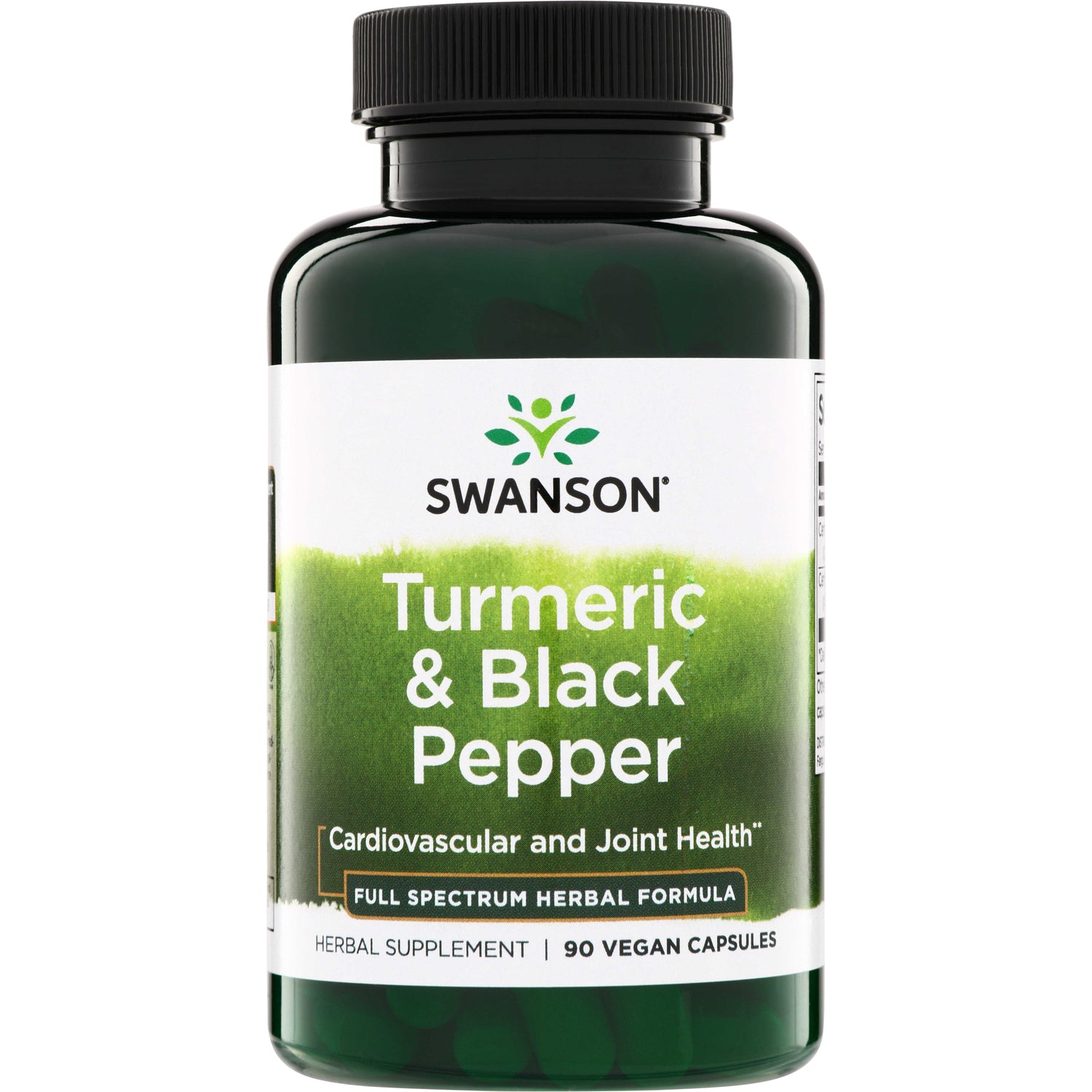 Куркума та чорний перець для підтримки суглобів, Swanson Turmeric & Black Pepper, 90 вегетаріанських капсул