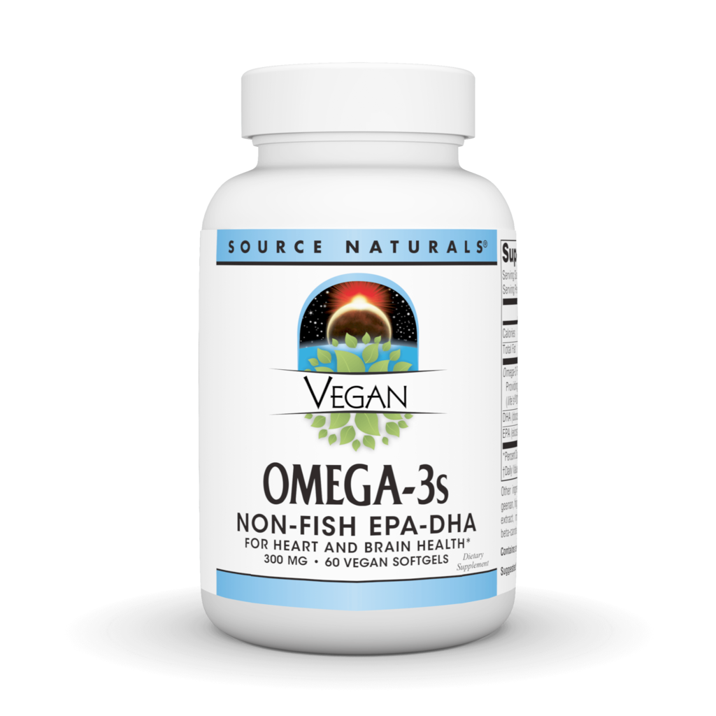 Омега-3 для веганов, Source Naturals Vegan Omega-3S EPA-DHA, 300 мг, 60 мягких капсул