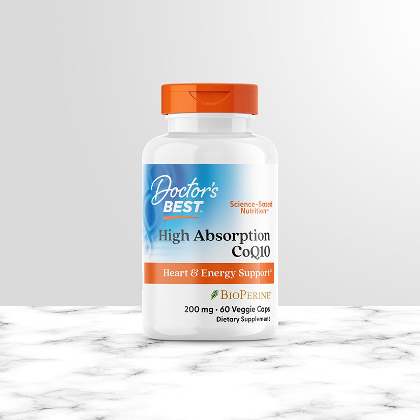 Коензим Q10 з біоперином, Doctor's Best High Absorption CoQ10 with BioPerine, 200 мг, 60 вегетаріанських капсул
