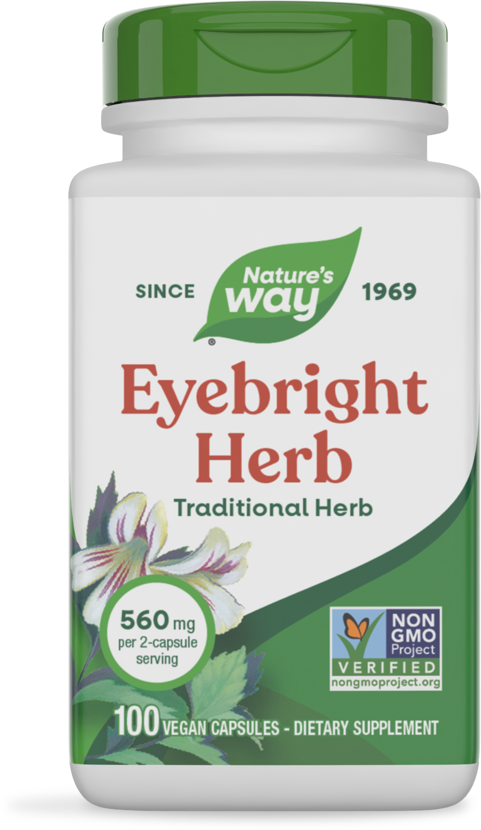 Очанка, Nature's Way Eyebright Herb, 280 мг, 100 вегетаріанських капсул