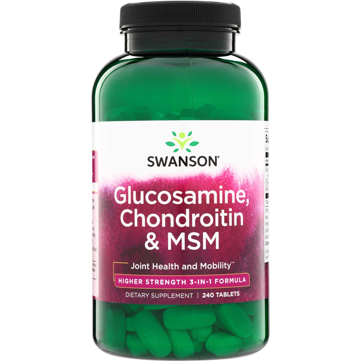 Глюкозамін, хондроїтин та МСМ, Swanson Glucosamine Chondroitin & Msm - Higher Strength, 240 таблеток