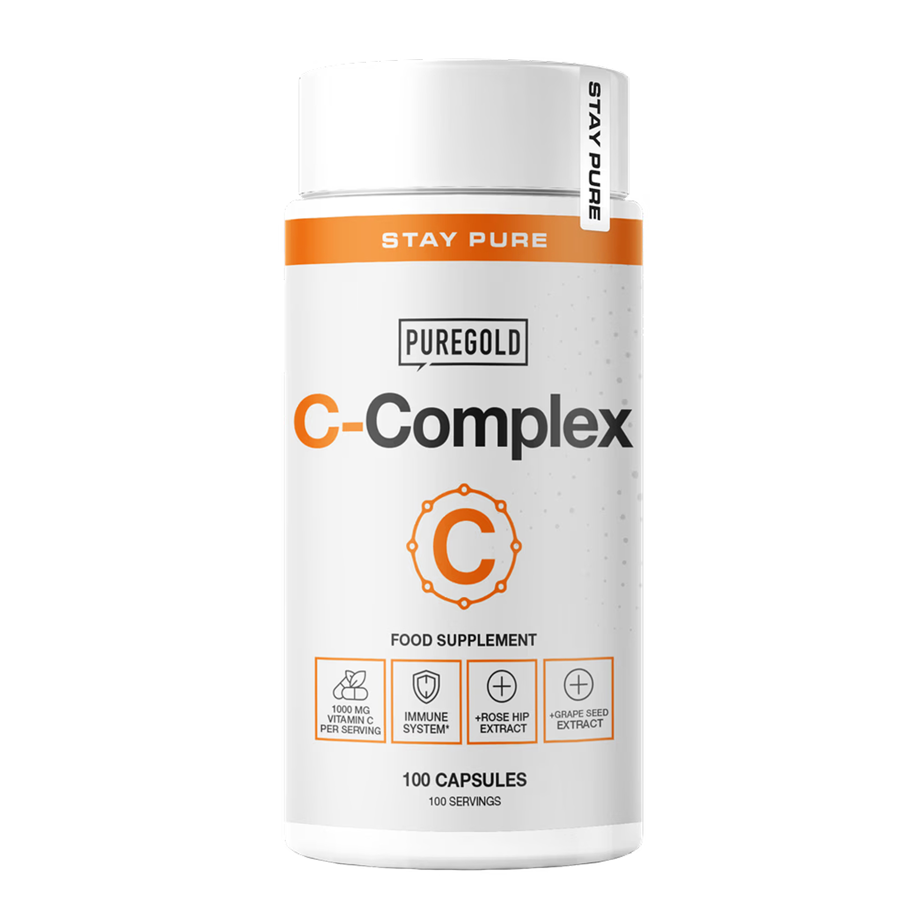 Вітамін C, Pure Gold C-Complex, 100 капсул