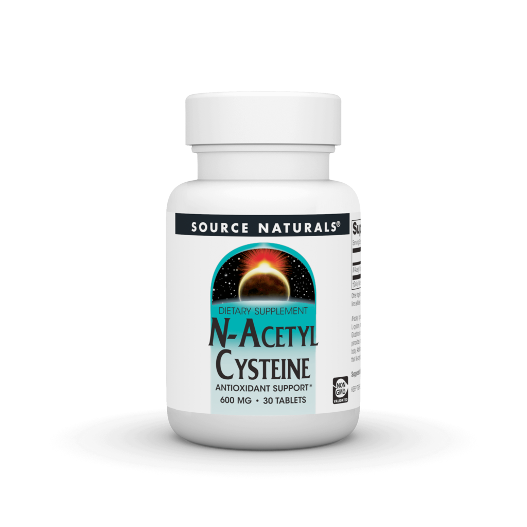 N-ацетил-L-цистеїн, Source Naturals NAC, 600 мг, 30 таблеток