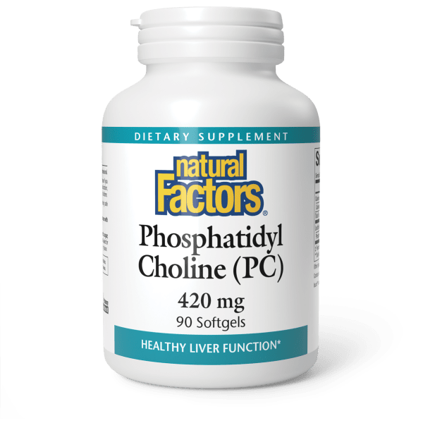 Фосфатидилхолін, Natural Factors Phosphatidyl Choline, 420 мг, 90 м'яких капсул