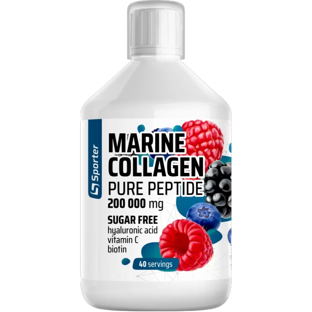 Колаген пептидний, Sporter Collagen peptide 200000 (fish), 500 мл (Ягода)