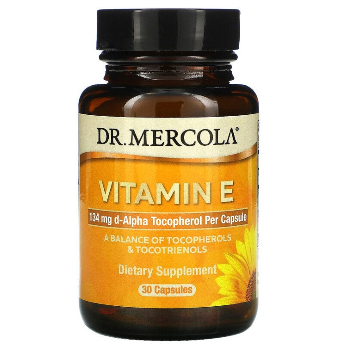 Вітамін E, Dr. Mercola Vitamin E, 30 капсул