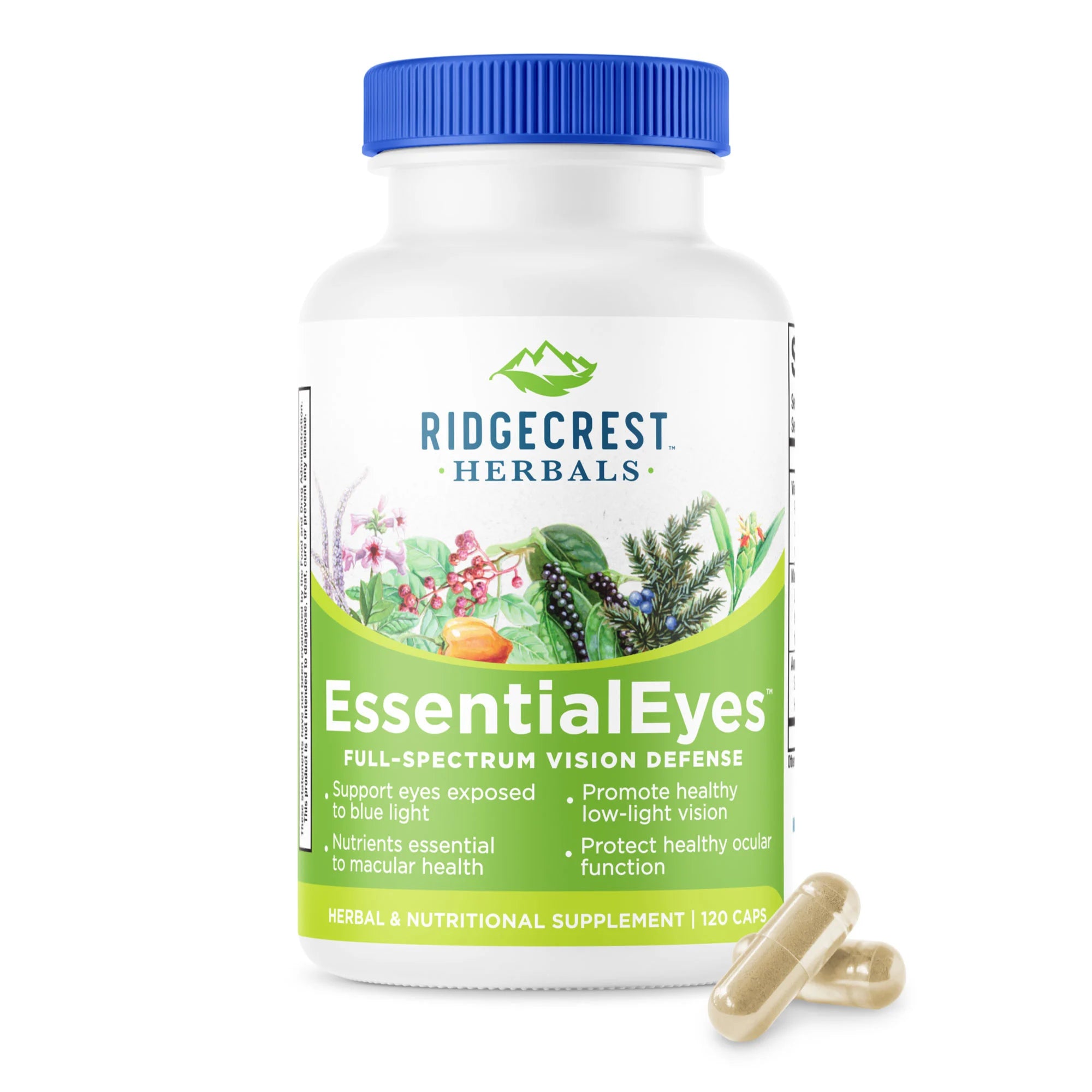 Комплекс для захисту та покращення зору, Ridgecrest Herbals EssentialEyes, 120 м'яких капсул