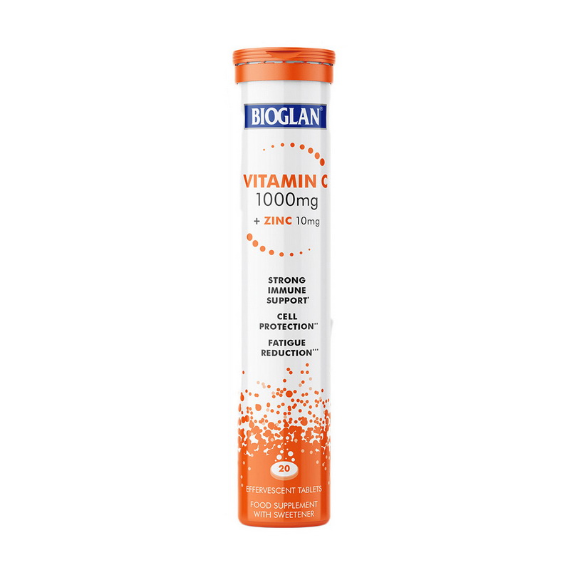 Вітамін C та цинк, Bioglan Vitamin C + Zinc, 20 таблеток