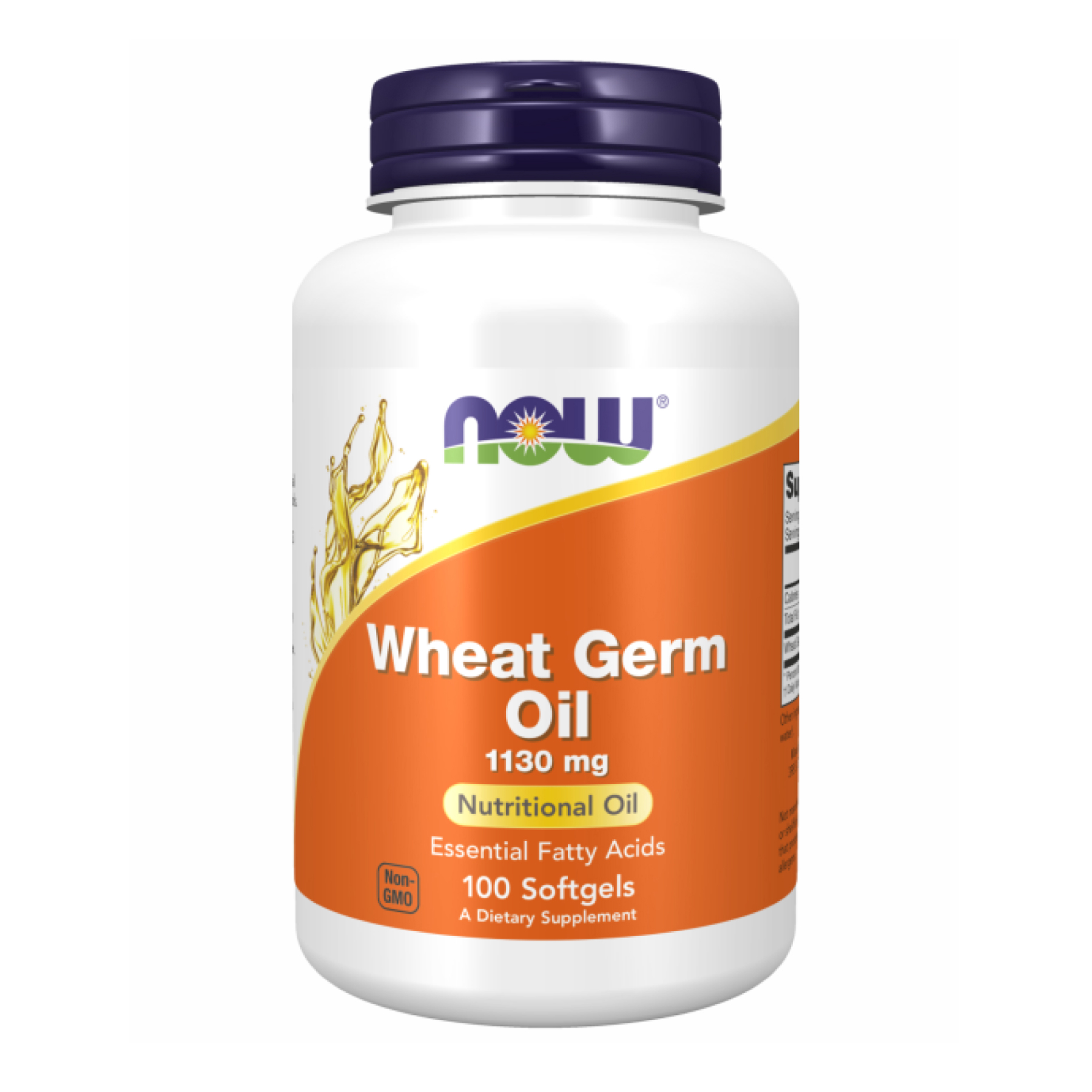 Олія зародків пшениці, Now Foods Wheat Germ Oil, 1130 мг, 100 м'яких капсул