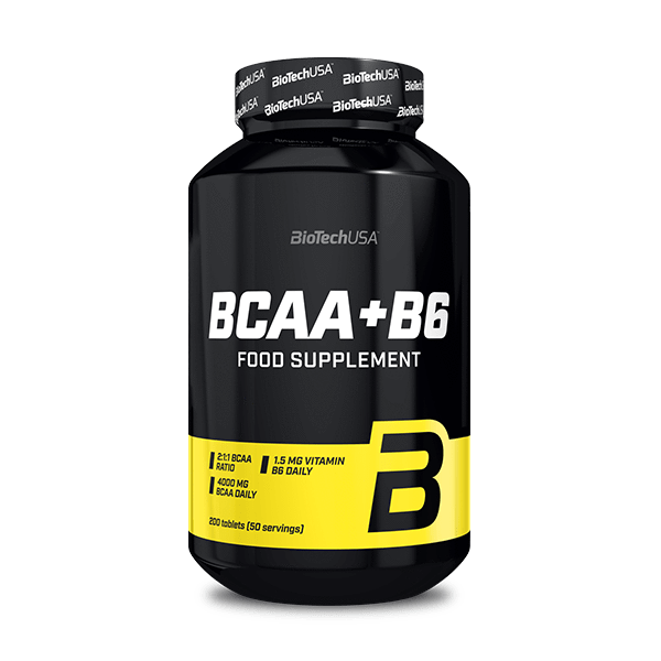 Амінокислоти BCAA з вітаміном B6, BioTech BCAA + B6, 200 таблеток