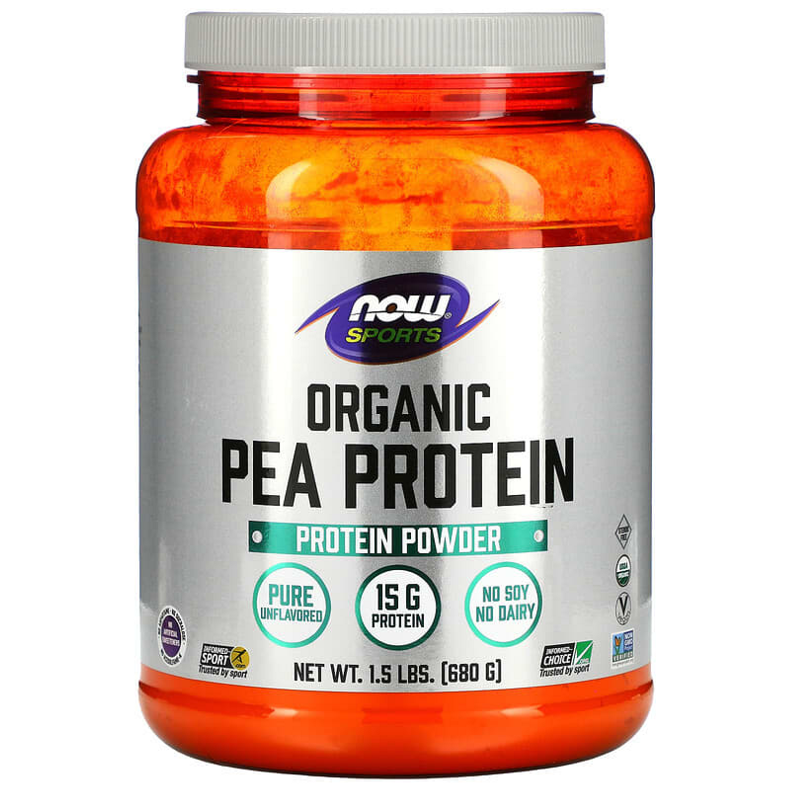 Гороховый протеин, Now Foods Organic Pea Protein, 680 г